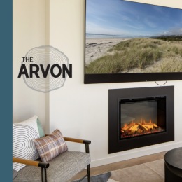 a fireplace and interior of a living room