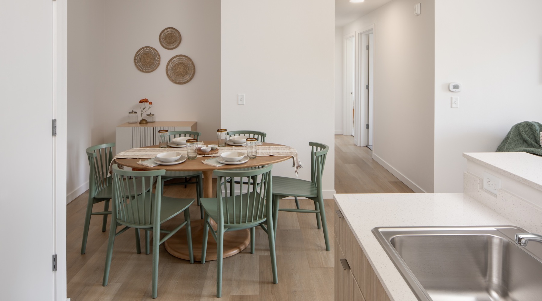 dining and kitchen area